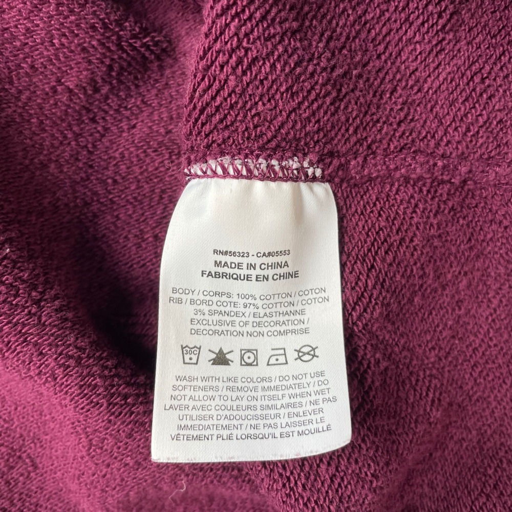 Nike Court Hoodie Women Medium Maroon Purple Tennis Pullover Sweatshirt Heritage - Picture 5 of 9